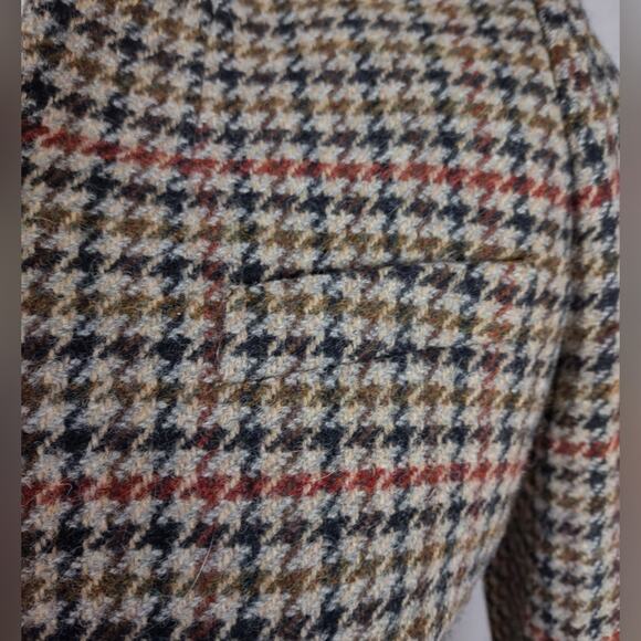 J.Crew Blazer Regent Wool Houndstooth Tan Jewel Jacket Size 2 - Picture 14 of 16